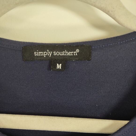 Simply Southern Jersey Knit Dress with Ruffle Sleeve Detail, Size Medium - Picture 5 of 7